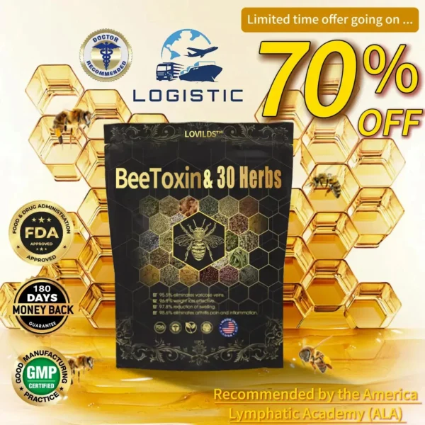 Last day to get 70% OFF: Lovilds™ Bee Toxin & 30-Herb Detox Foot Soak Beads for Body Sculpting- Recommended by the America Lymphatic Academy (ALA) 🧀