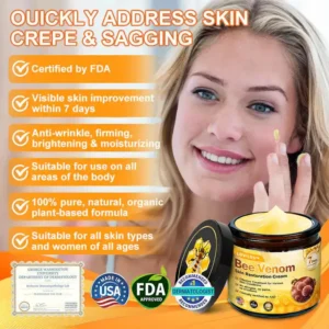 LOVILDS™ 𝘽𝙀𝙀 𝙑𝙀𝙉𝙊𝙈 𝑺𝒌𝒊𝒏 𝑹𝒆𝒔𝒕𝒐𝒓𝒂𝒕𝒊𝒐𝒏 𝑪𝒓𝒆𝒂𝒎 –🌸 Anti-aging,Hydrating, Skin Repair, Even Tone, Acne and Dark Spot Treatment, Wart and Mole Removal, Psoriasis Relief