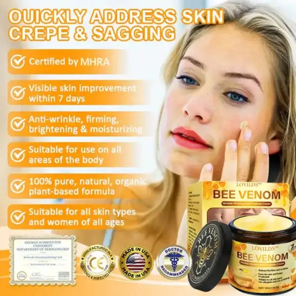 🎁LOVILDS® Bee Venom Multi-Action Face Cream, certified by American dermatologists (👩⚕️FDA recommended)💥