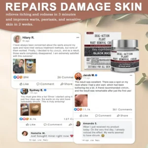 LOVILDS® Black Rice Skin Repair Essence Cream 👨⚕️ MHRA Certified (Removes warts and skin growths, improves keratin buildup and seborrheic dermatitis, follicular keratosis, skin cancer, and age spots)