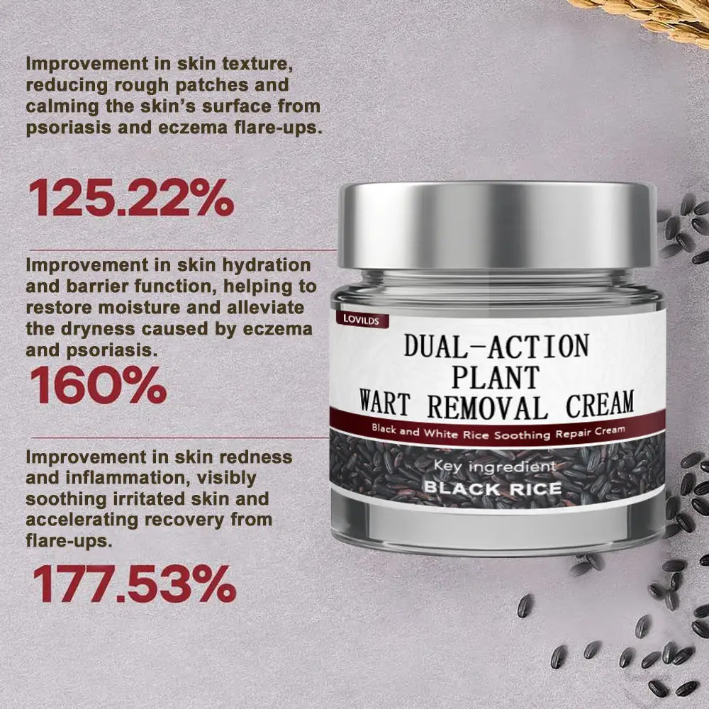 LOVILDS® Black Rice Skin Repair Essence Cream 👨⚕️ MHRA Certified (Removes warts and skin growths, improves keratin buildup and seborrheic dermatitis, follicular keratosis, skin cancer, and age spots)