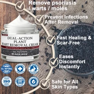 LOVILDS® Black Rice Skin Repair Essence Cream 👨⚕️ MHRA Certified (Removes warts and skin growths, improves keratin buildup and seborrheic dermatitis, follicular keratosis, skin cancer, and age spots)