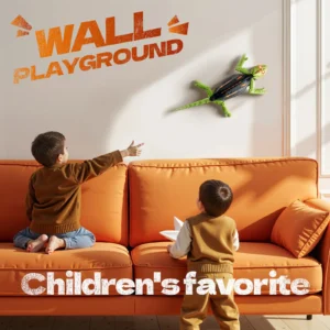 LOVILDS Wall Crawler Gecko - LED RC Toy for Indoor Family Fun & Prank Gifts