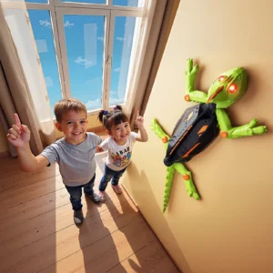 LOVILDS Wall Crawler Gecko - LED RC Toy for Indoor Family Fun & Prank Gifts