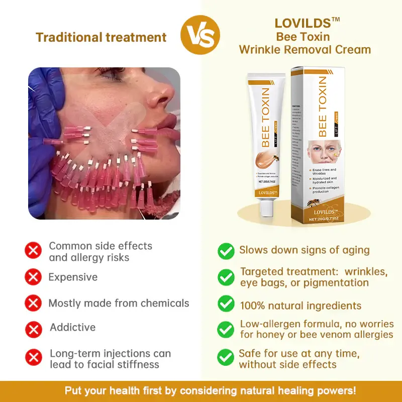 (Made and Shipped from USA) 🧑⚕️LOVILDS™ BEE TOXIN Wrinkle Removal Cream