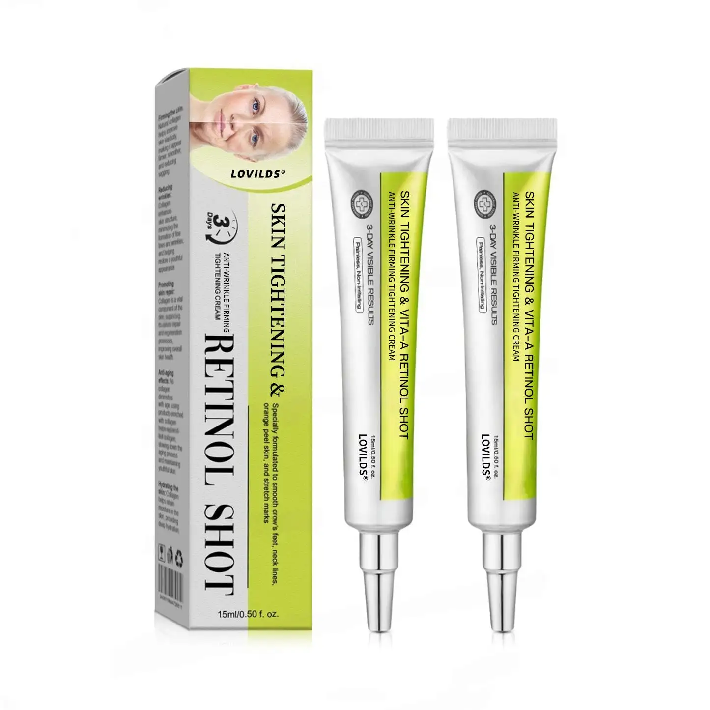 🧠👨⚕️Made and shipped from the USA 💫LOVILDS® Skin Tightening & Vita-A Retinol Retinol shot Anti-Wrinkle Firming Tightening cream - Last Day Promotion 70% OFF